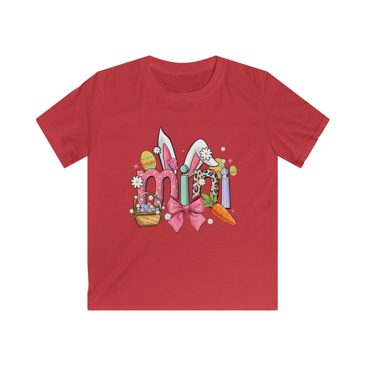 Kids Easter Bunny Tee — Cute 'mio' Pastel Bunny & Carrot Design