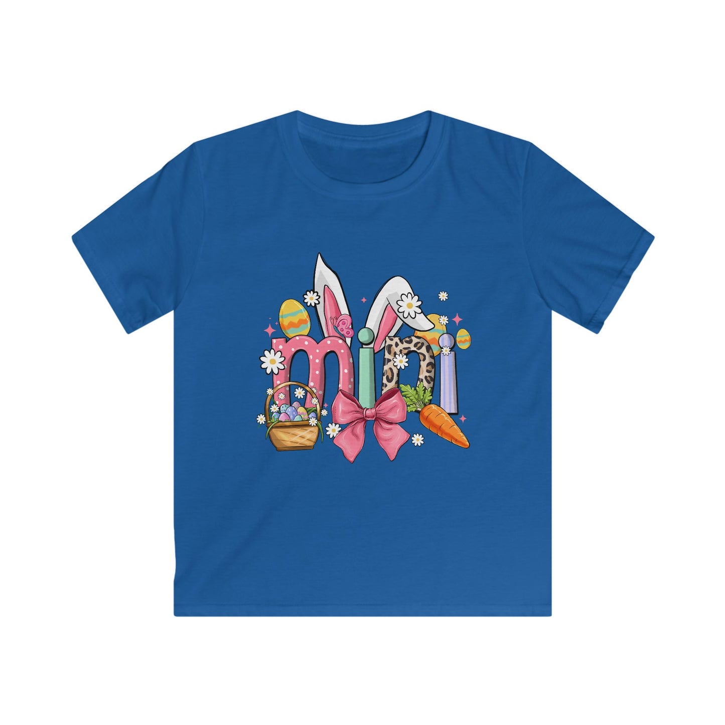 Kids Easter Bunny Tee — Cute 'mio' Pastel Bunny & Carrot Design