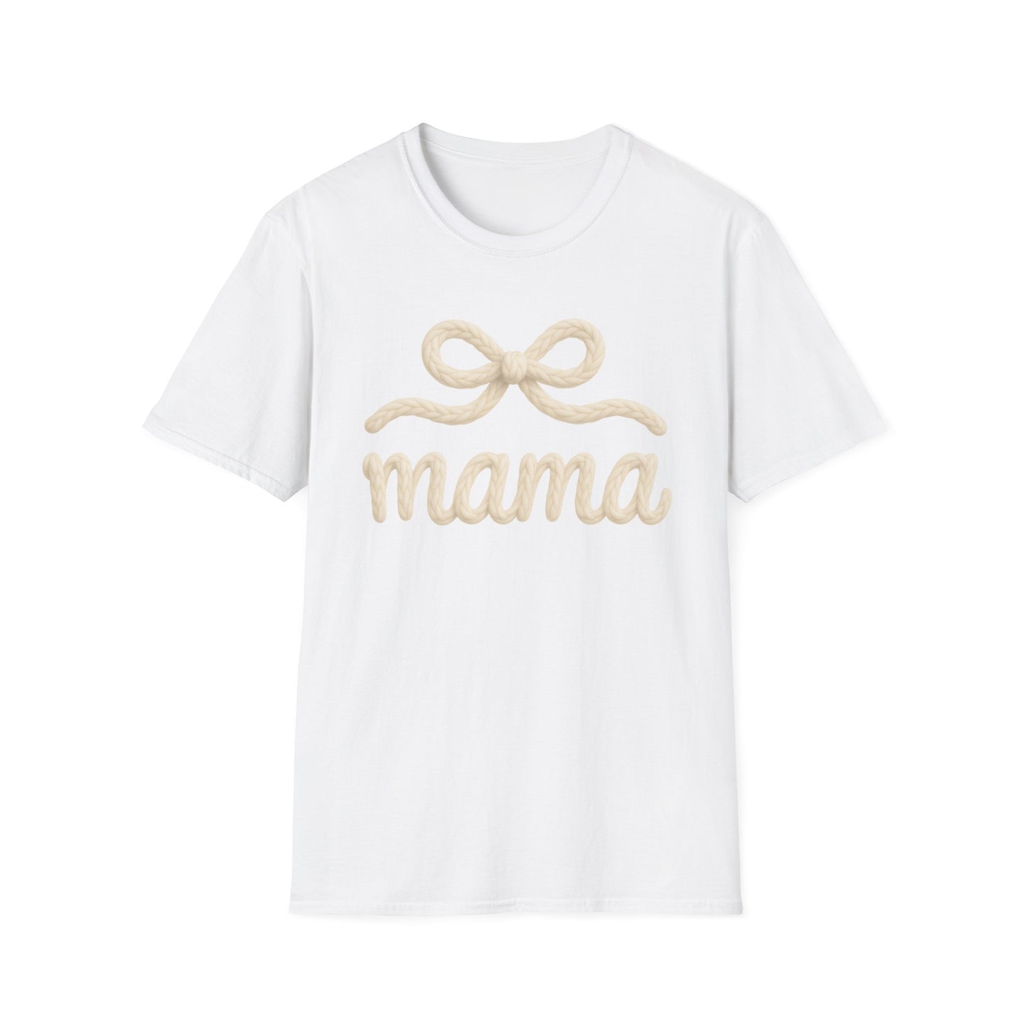 Mama Bow T-Shirt — Soft Feminine "mama" Script Tee (Mother's Day Gift)