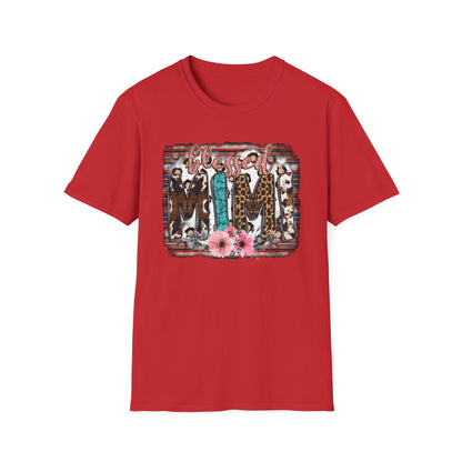 T-Shirt — 'Mama' Leopard & Floral Graphic Tee