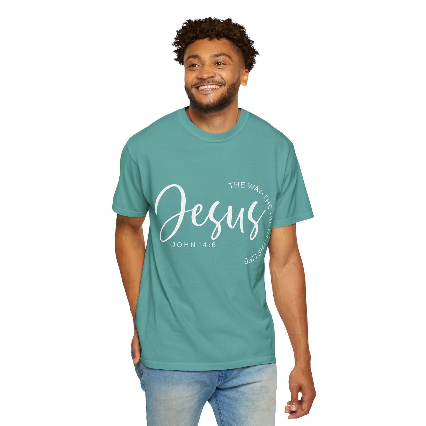 Jesus Script T‑Shirt (John 14:6)- Comfort Colors