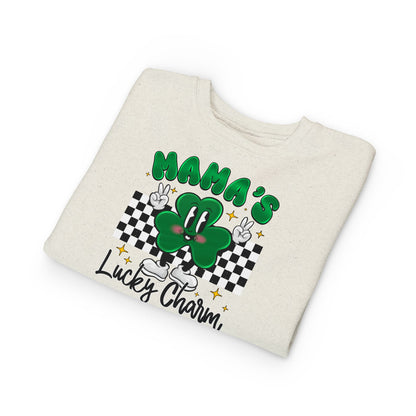 Mama's Lucky Charm Toddler Sweatshirt – Cute St. Patrick's Day Clover Crewneck