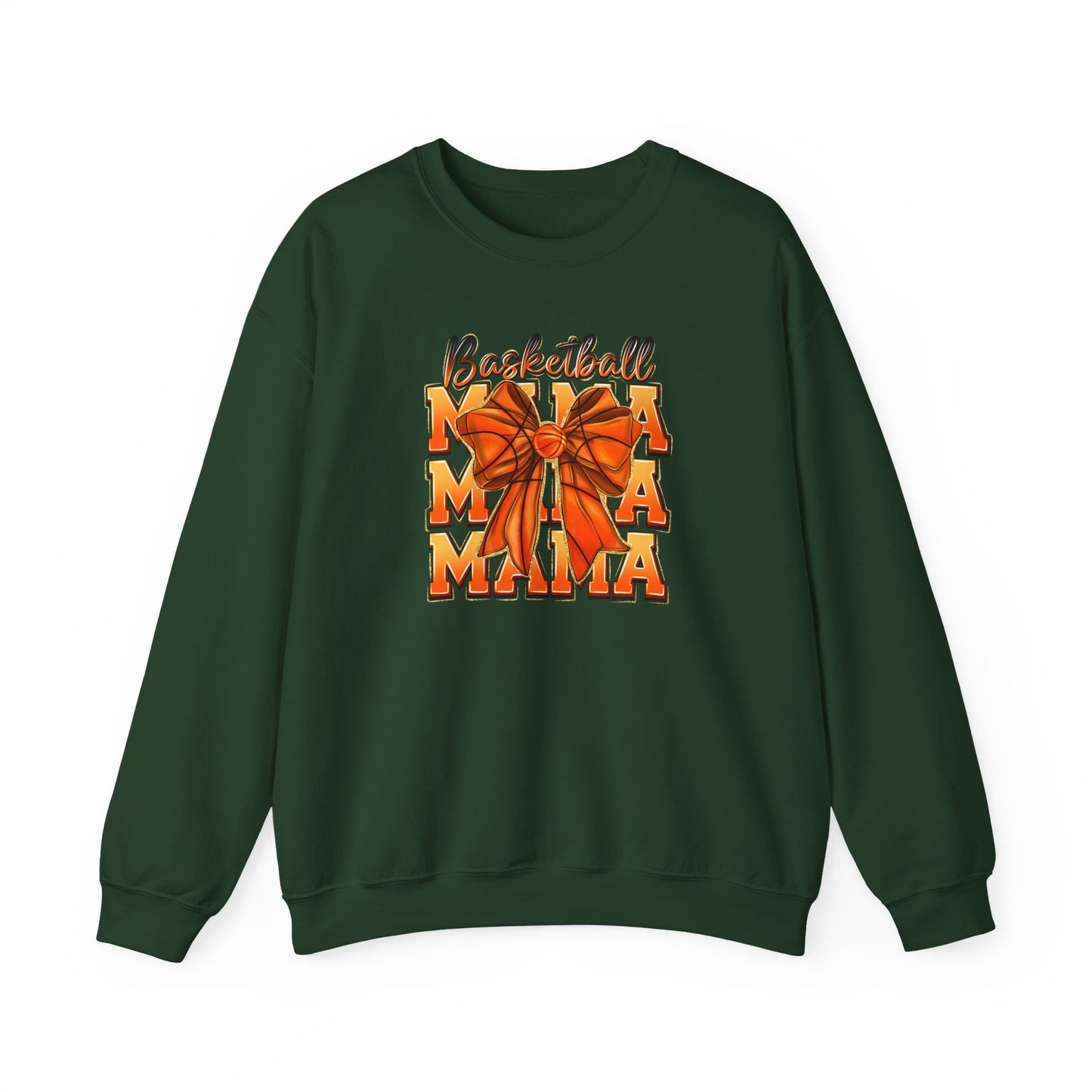 Basketball Mama Sweatshirt — Orange Ribbon Court Mom Crewneck