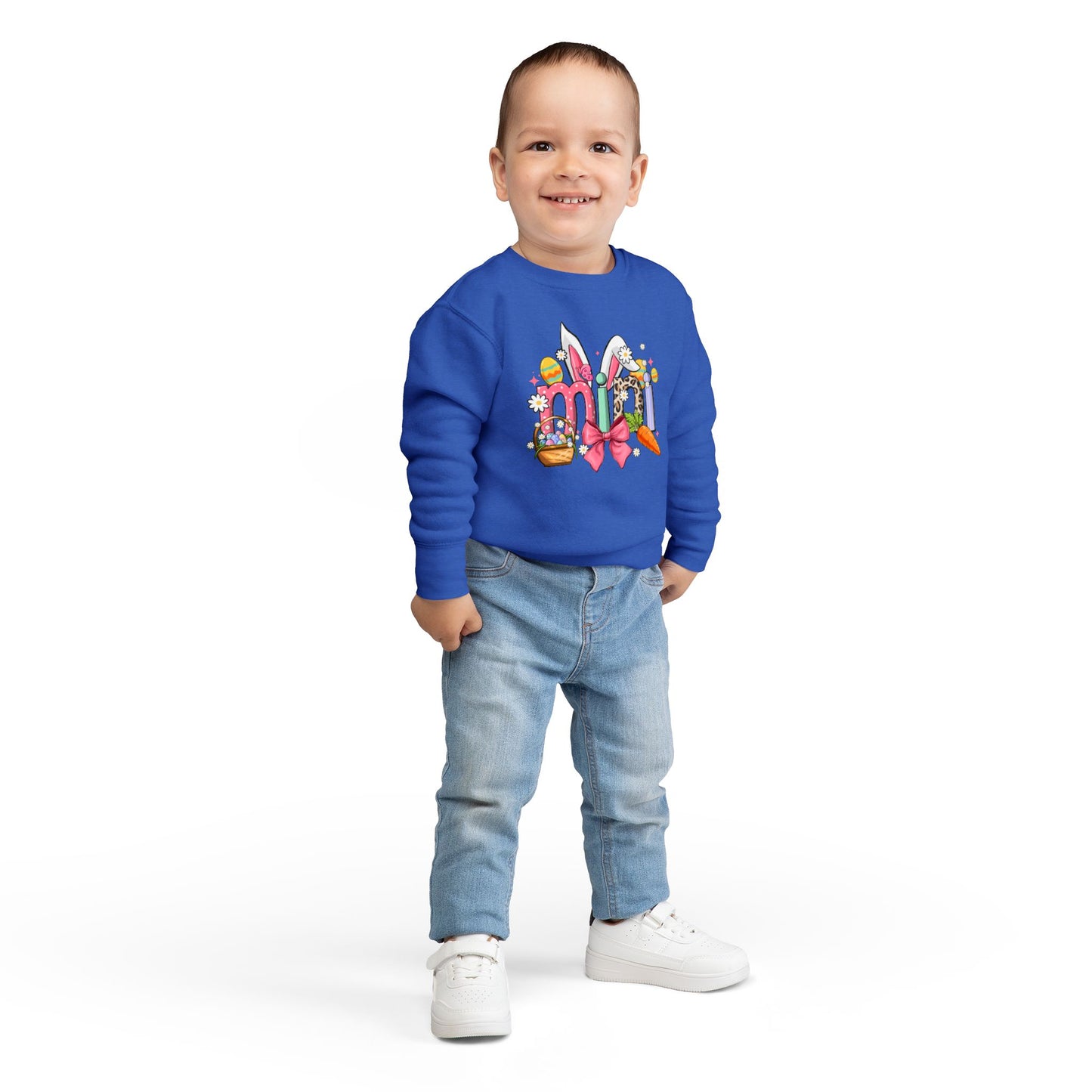Easter Bunny Toddler Sweatshirt — Cute Spring Egg Hunt Graphic