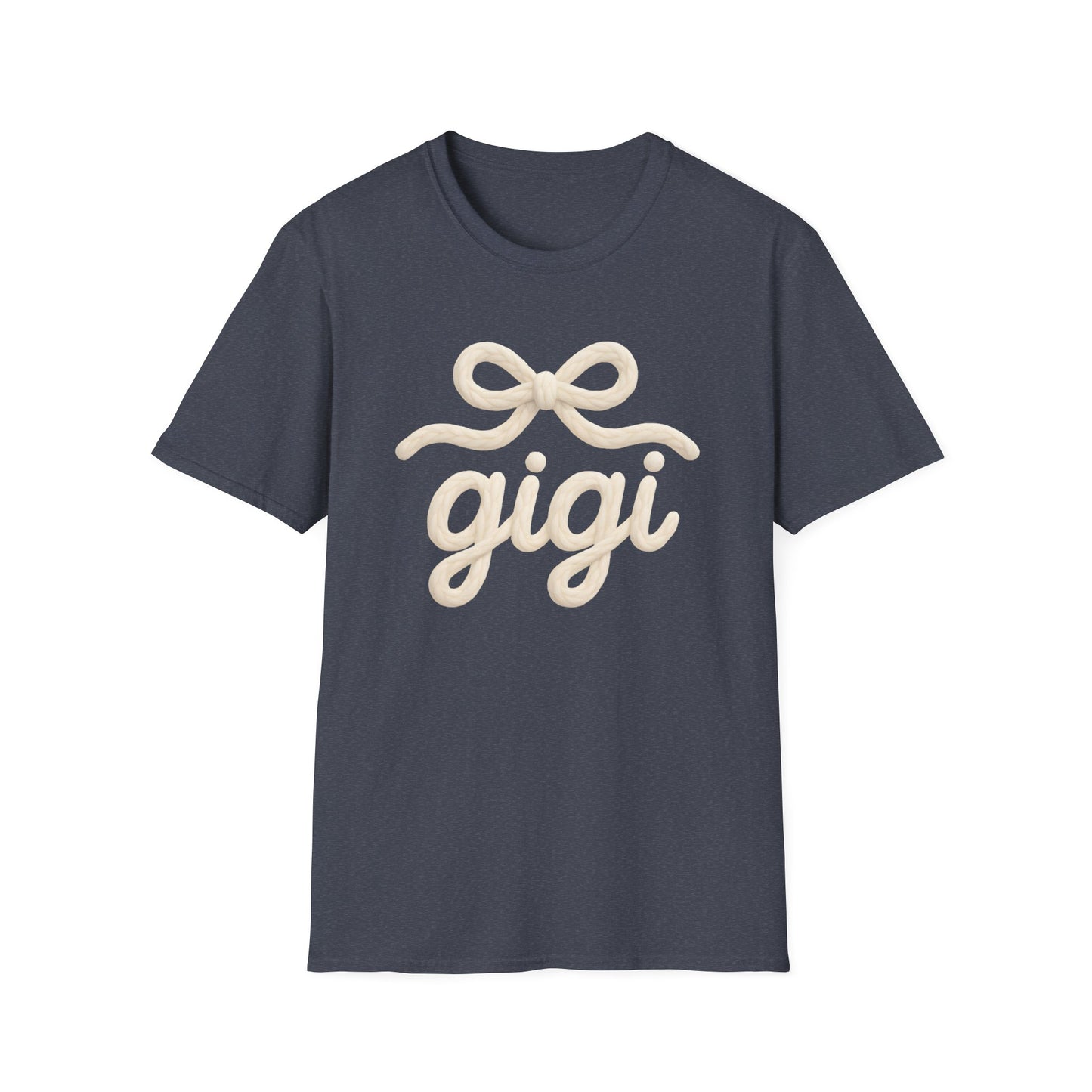 Gigi Script Bow T-Shirt — Cute Grandma Gigi Gift