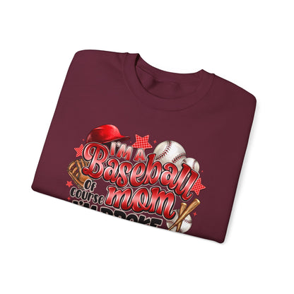 Baseball Mom Sweatshirt - "Of Course I'm Broke" Funny Mom Gift