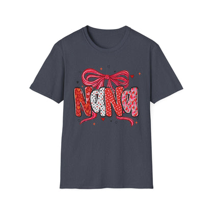 Nana Valentine Tee — Cute Bow & Heart Graphic "Nana" T-Shirt