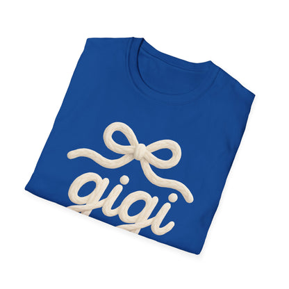 Gigi Script Bow T-Shirt — Cute Grandma Gigi Gift