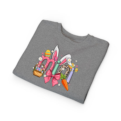 Easter Bunny Toddler Sweatshirt — Cute Spring Egg Hunt Graphic