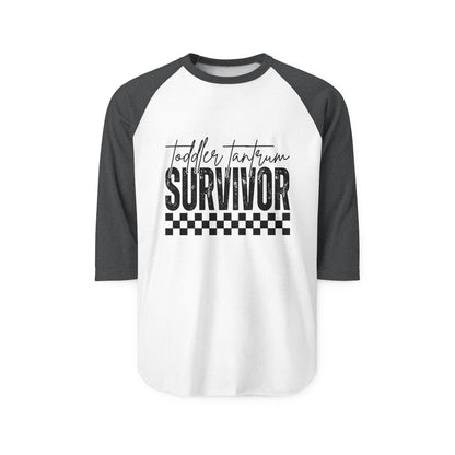 Toddler Tantrum Survivor Raglan Shirt — 3/4 Sleeve Baseball Tee