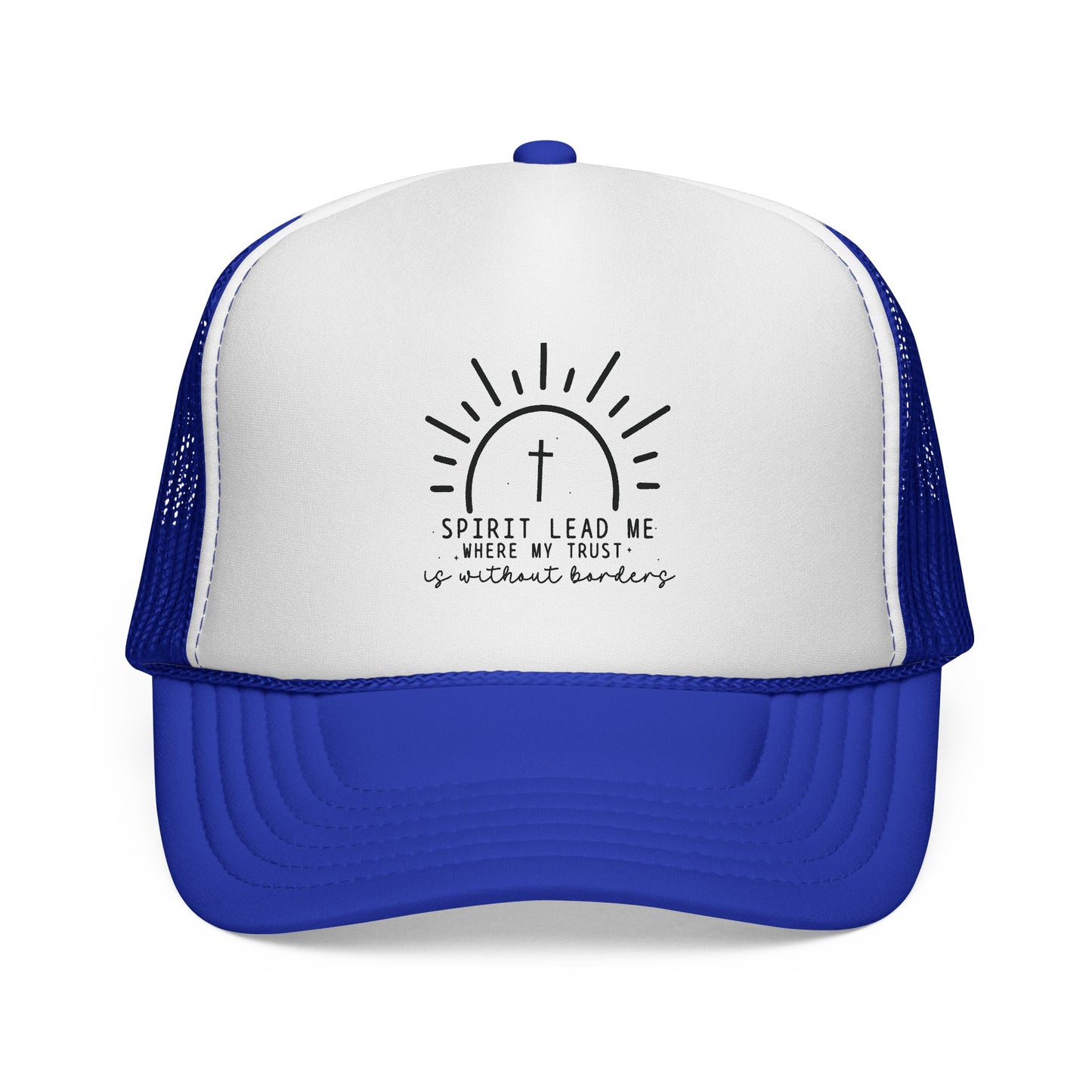 Christian Trucker Hat — "Spirit Lead Me Where My Trust Is Without t Borders" Mesh Cap