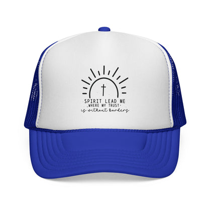 Christian Trucker Hat — "Spirit Lead Me Where My Trust Is Without t Borders" Mesh Cap