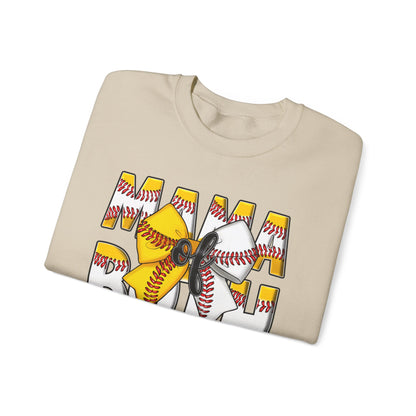 Crewneck Sweatshirt - Mama Pitch Softball/Baseball Graphic