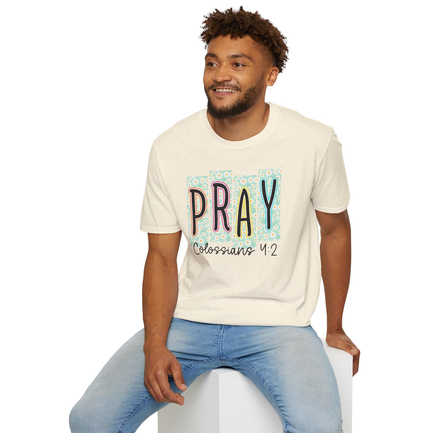 Pray Colossians 4:2 Floral Graphic T‑Shirt — Inspirational Christian Faith Tee