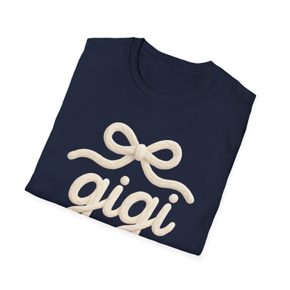 Gigi Script Bow T-Shirt — Cute Grandma Gigi Gift