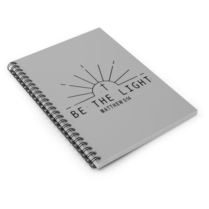Be the Light Spiral Notebook — Matthew 5:14 Christian Ruled Journal