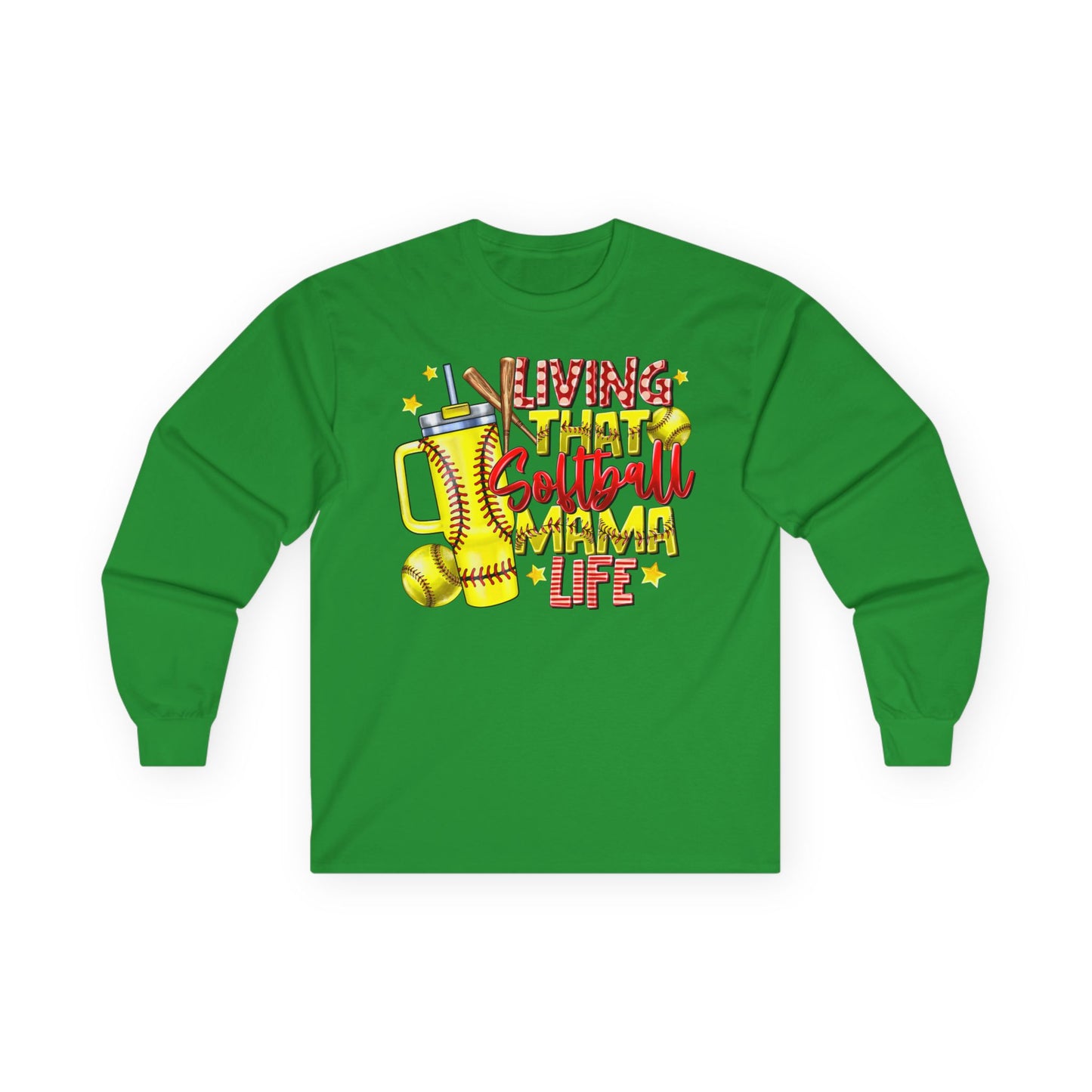 Softball Mama Life Long Sleeve Tee – "Living That Softball Mama Life" Graphic