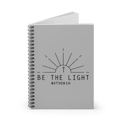 Be the Light Spiral Notebook — Matthew 5:14 Christian Ruled Journal
