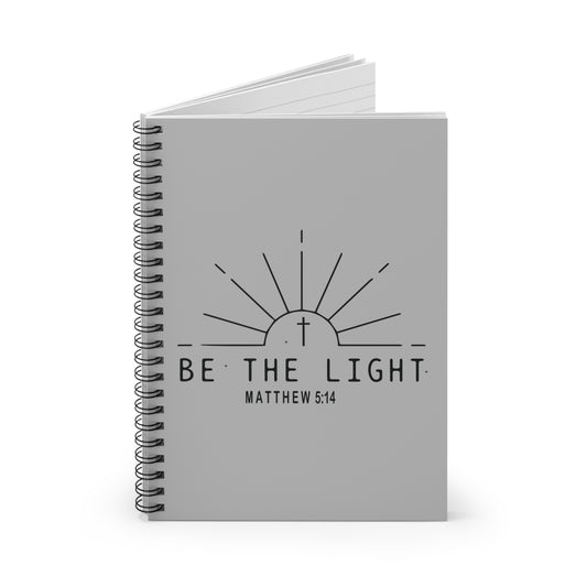 Be the Light Spiral Notebook — Matthew 5:14 Christian Ruled Journal
