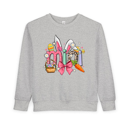 Easter Bunny Toddler Sweatshirt — Cute Spring Egg Hunt Graphic