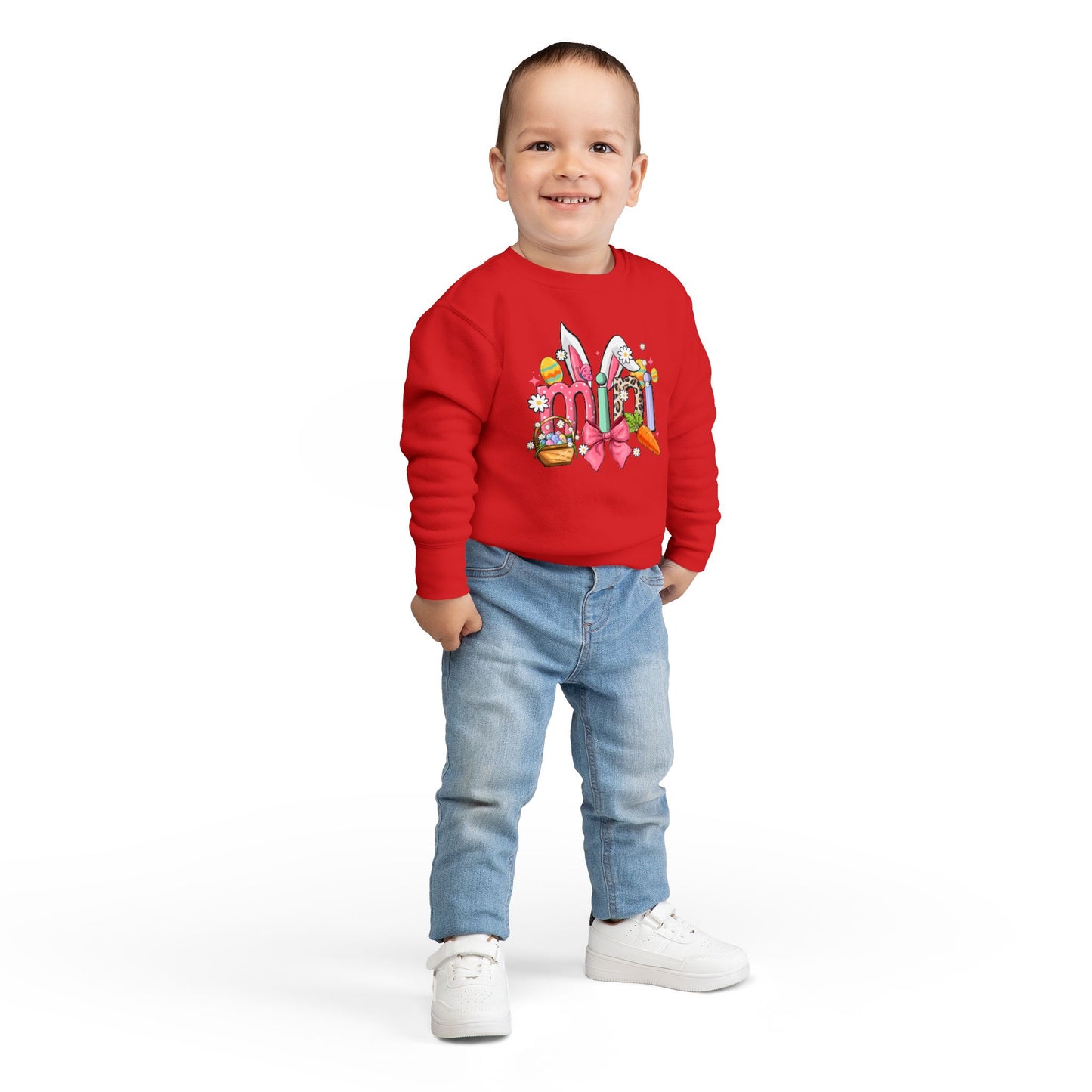 Easter Bunny Toddler Sweatshirt — Cute Spring Egg Hunt Graphic