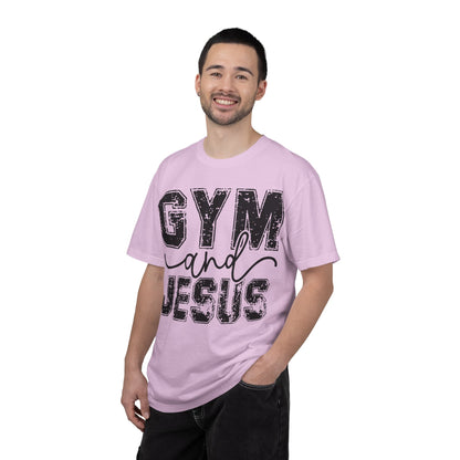 Gym and Jesus T-Shirt – Faith & Fitness Graphic Tee- COMFORT COLORS