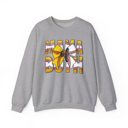 Crewneck Sweatshirt - Mama Pitch Softball/Baseball Graphic