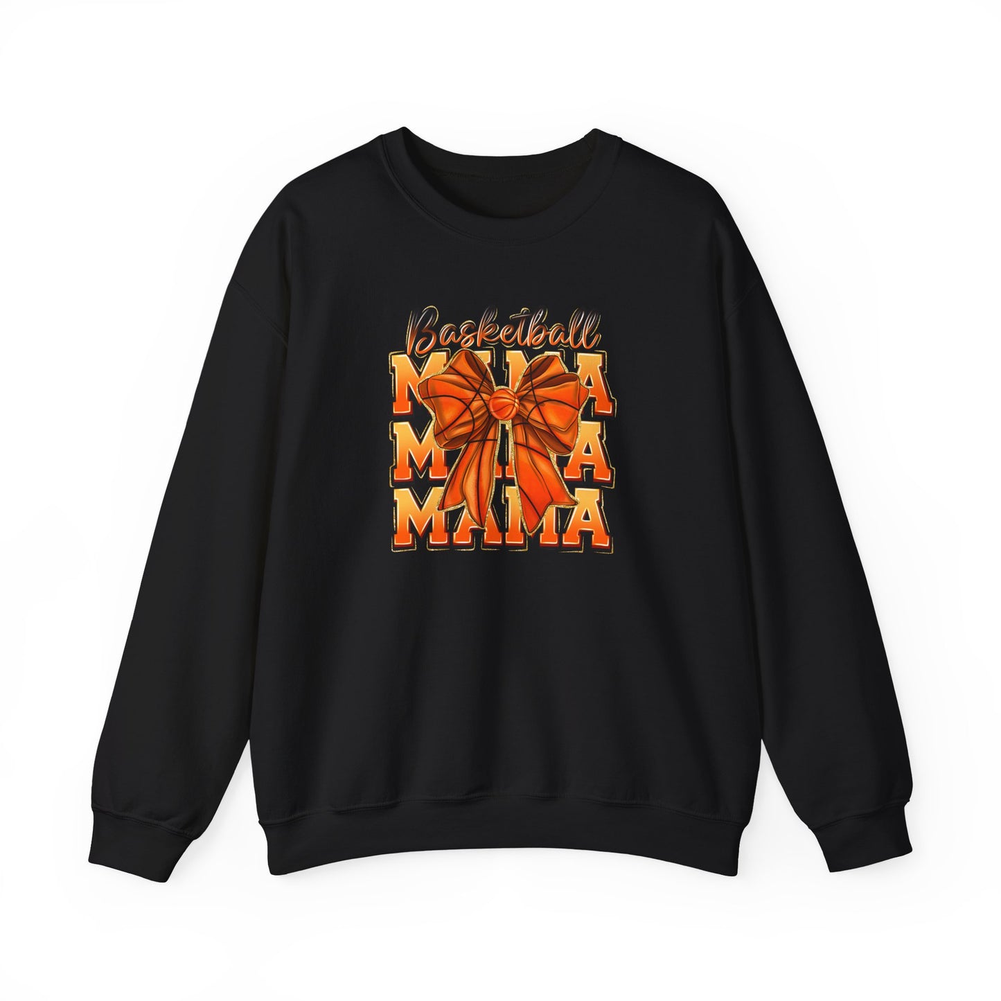 Basketball Mama Sweatshirt — Orange Ribbon Court Mom Crewneck