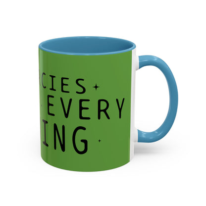 Green Accent Coffee Mug — "New Mercies Every Morning" Inspirational Tea & Coffee Cup