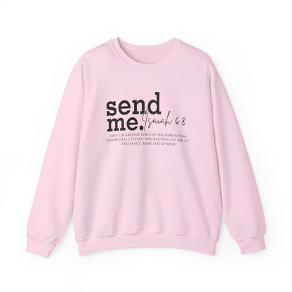 Send Me Psalm 68 Crewneck Sweatshirt — Inspirational Scripture Christian Sweater