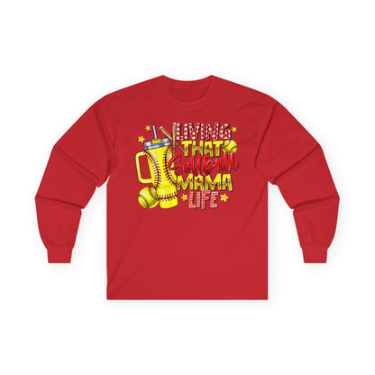 Softball Mama Life Long Sleeve Tee – "Living That Softball Mama Life" Graphic