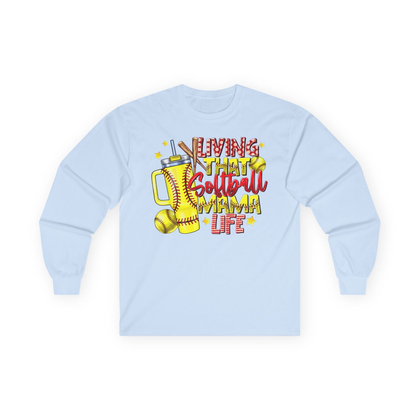 Softball Mama Life Long Sleeve Tee – "Living That Softball Mama Life" Graphic