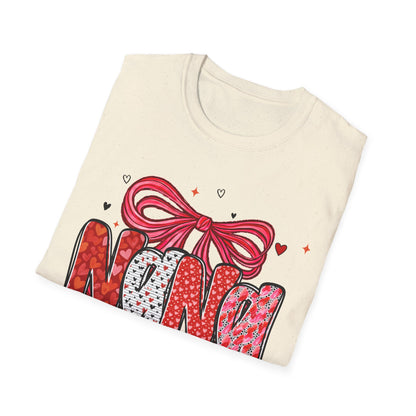 Nana Valentine Tee — Cute Bow & Heart Graphic "Nana" T-Shirt