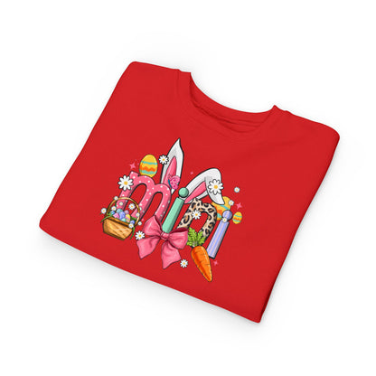 Easter Bunny Toddler Sweatshirt — Cute Spring Egg Hunt Graphic
