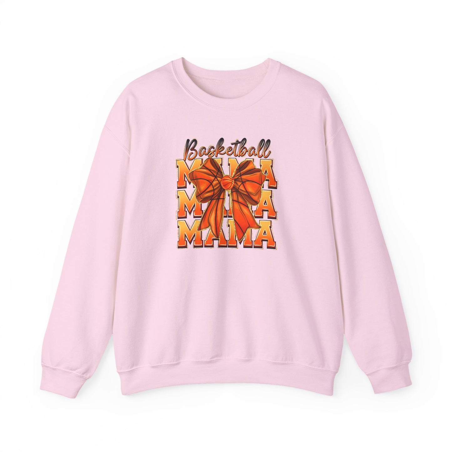 Basketball Mama Sweatshirt — Orange Ribbon Court Mom Crewneck