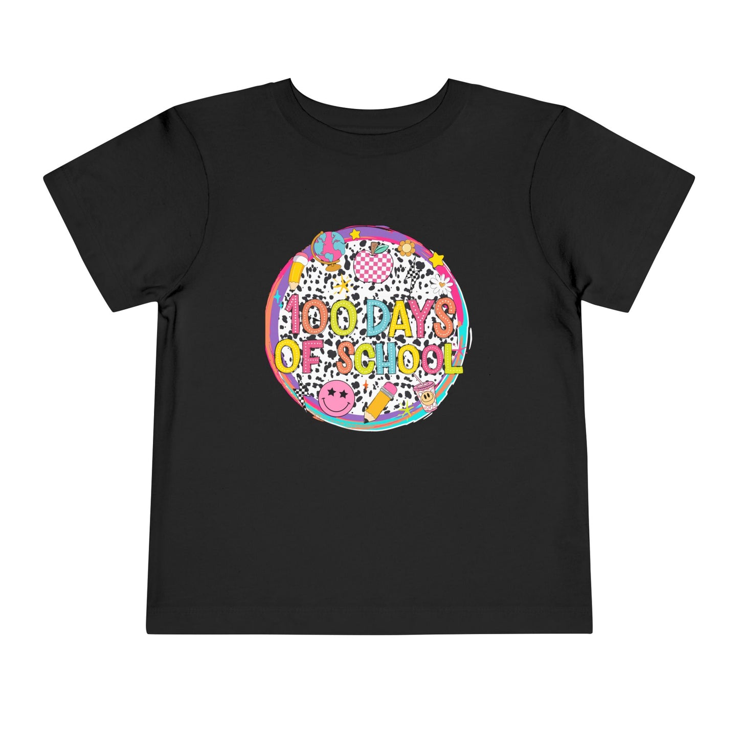 Toddler Tee — "100 Days of School" Colorful Celebration Shirt