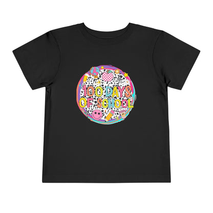 Toddler Tee — "100 Days of School" Colorful Celebration Shirt