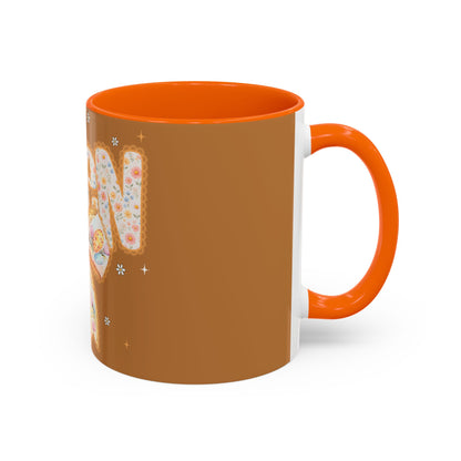 Accent Mug — 'Amen' Floral Bow Coffee Mug (11/15oz) — Faith-Inspired Gift
