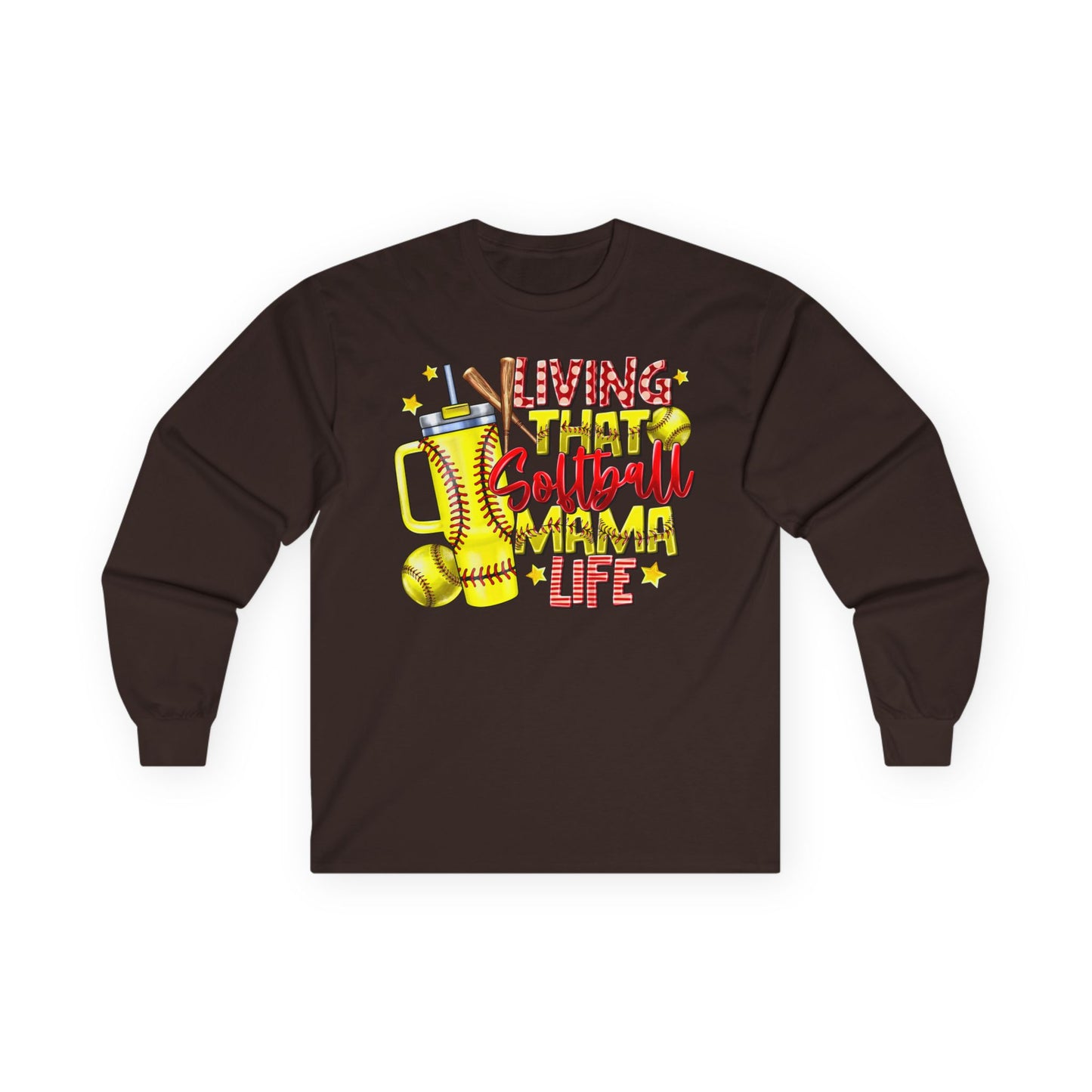 Softball Mama Life Long Sleeve Tee – "Living That Softball Mama Life" Graphic