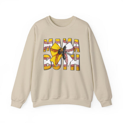 Crewneck Sweatshirt - Mama Pitch Softball/Baseball Graphic