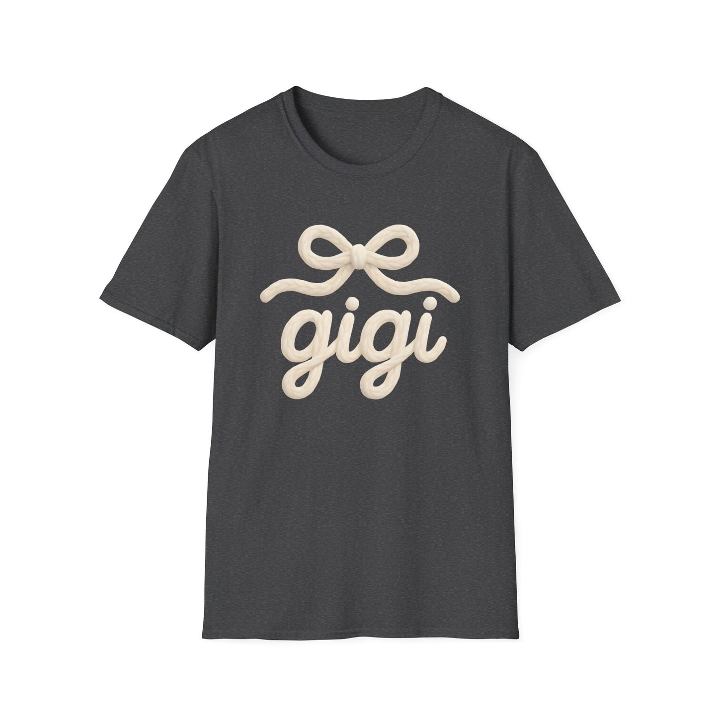 Gigi Script Bow T-Shirt — Cute Grandma Gigi Gift