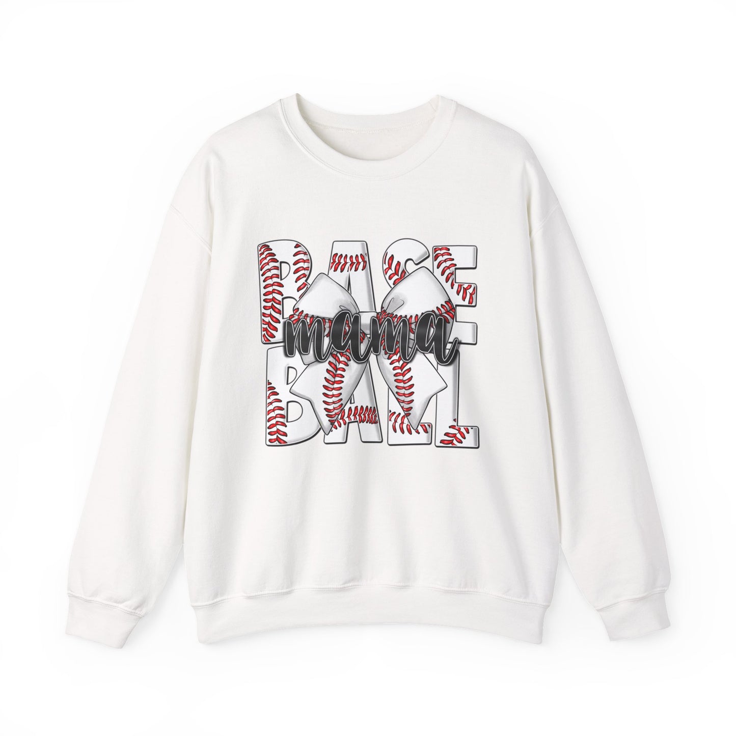Baseball Mom Crewneck Sweatshirt — 'Base Mom' Graphic Pullover