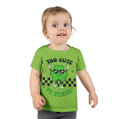 Toddler T‑Shirt — "Too Cute to Pinch" Shamrock St. Patrick’s Day Tee