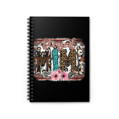 Blessed Mom Spiral Notebook — Leopard & Floral Journal for Mothers
