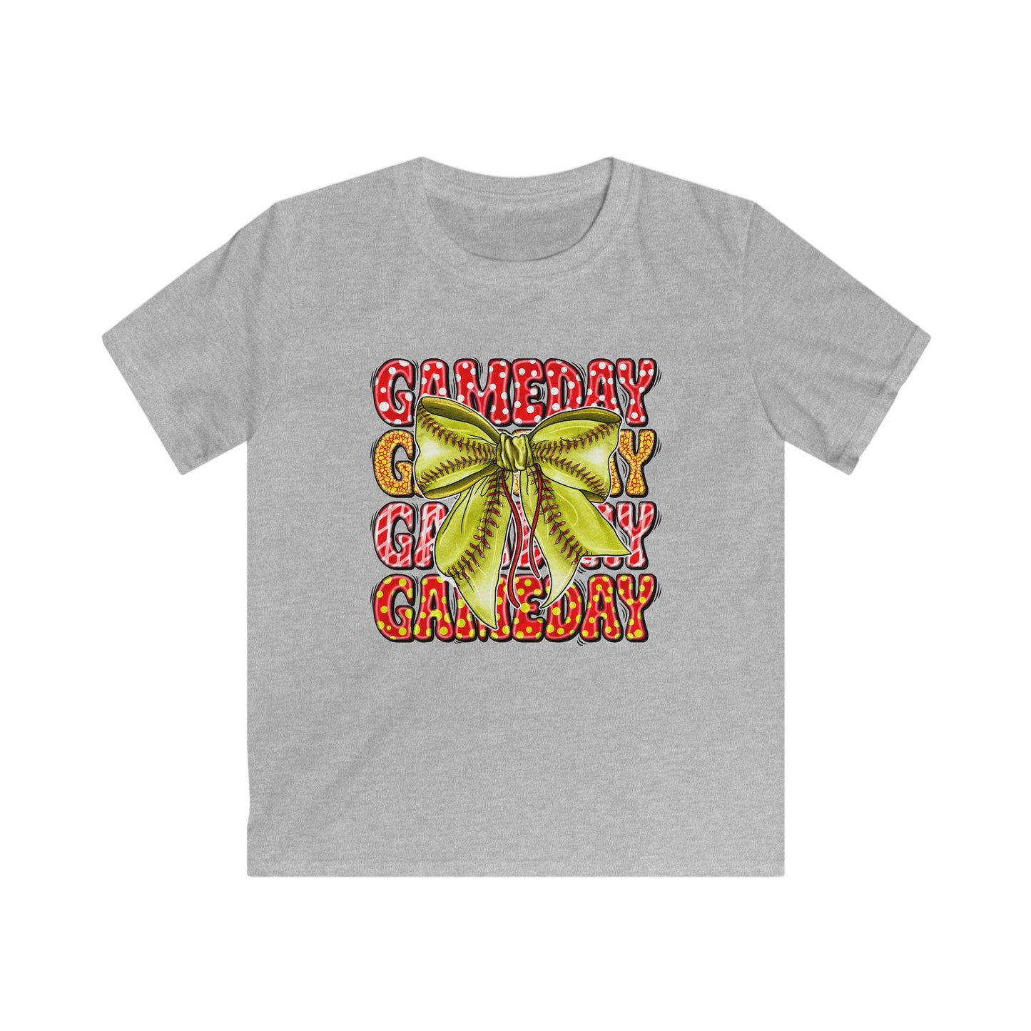 Kids Tee — 'Game Day' Softball Bow Graphic