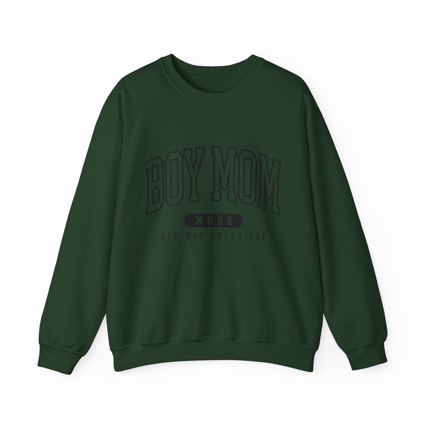 Boy Mom Crewneck Sweatshirt – "Boy Mom Mode: All Day Every Day"