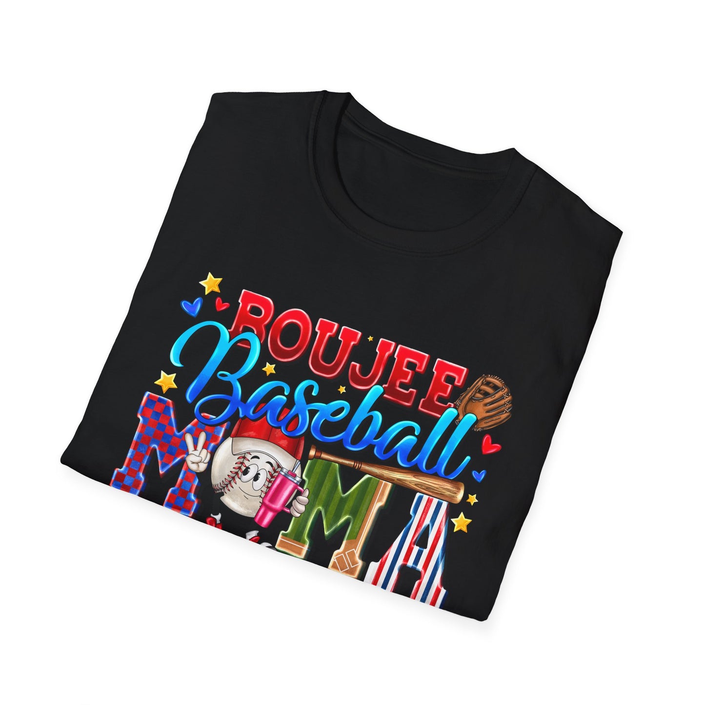 Rough & Rowdy Baseball Mama T-Shirt – Colorful Mom Baseball Shirt