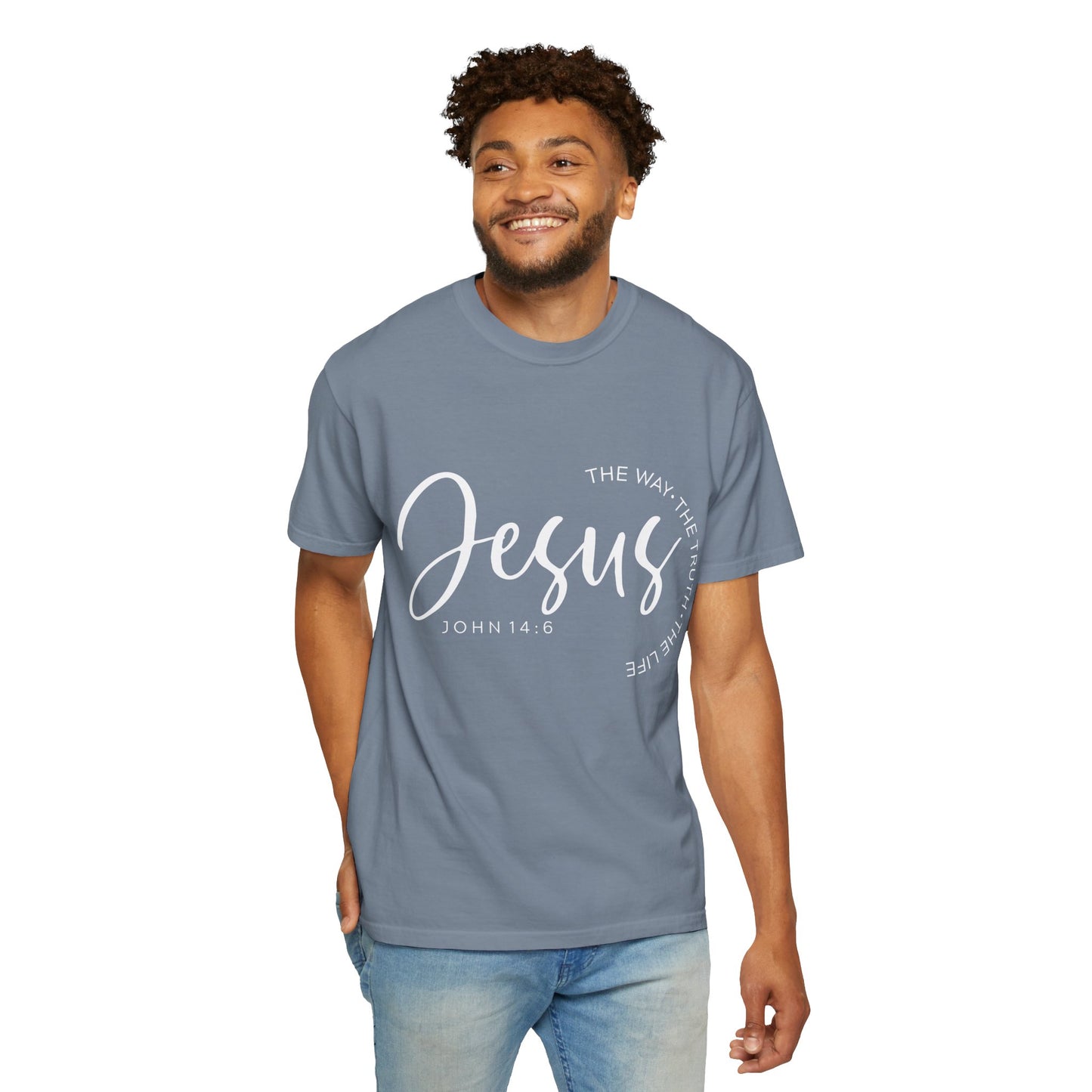 Jesus Script T‑Shirt (John 14:6)- Comfort Colors