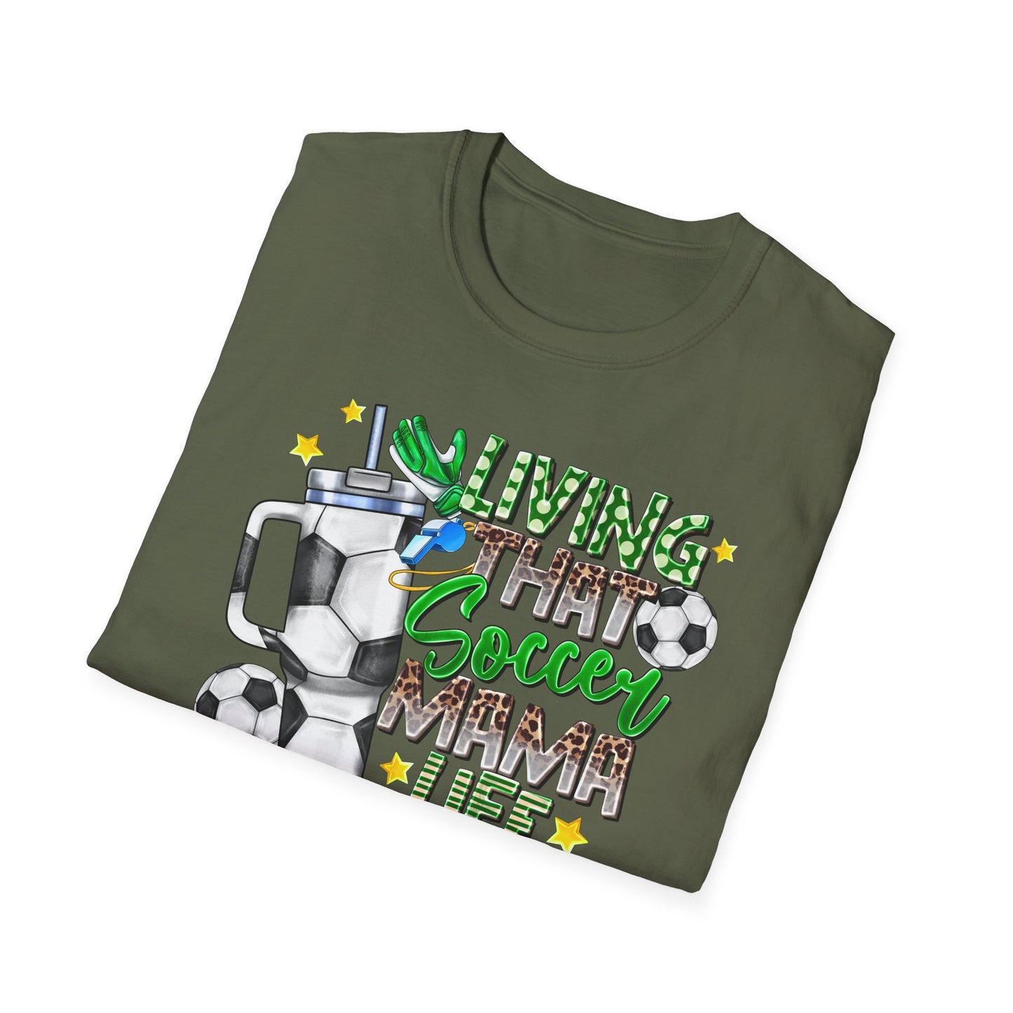 Soccer Mom Life T-Shirt — 'Living That Soccer Mama Life' Graphic Tee