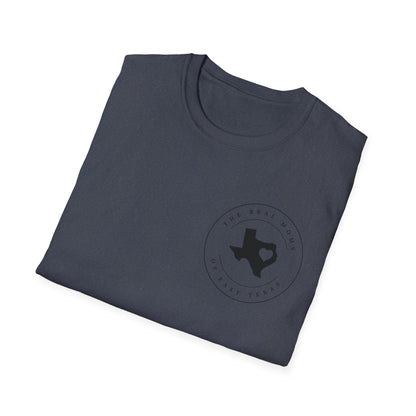 Texas Home State T-Shirt — Minimal Lone Star Outline Circle Design